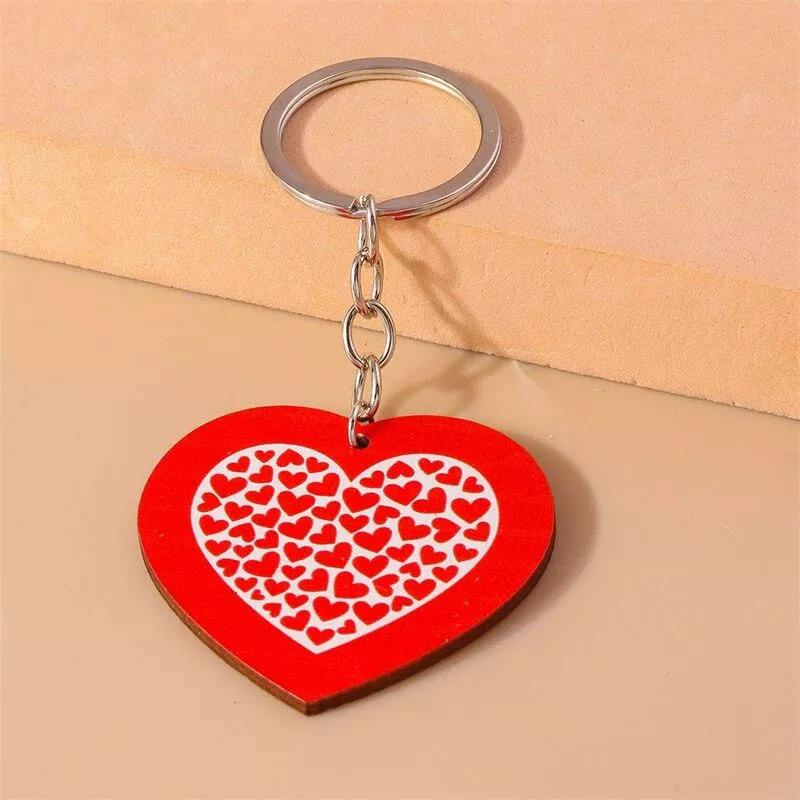 Cute Wooden Love Heart Pendant Keychains for Women Men Car Key Handbag Purse Hanging Keyrings Accessories DIY Jewelry Gifts Cute Wooden Love Heart Pendant Keychains for Women Men Car Key Handbag Purse Hanging Keyrings Accessories DIY Jewelry Gifts